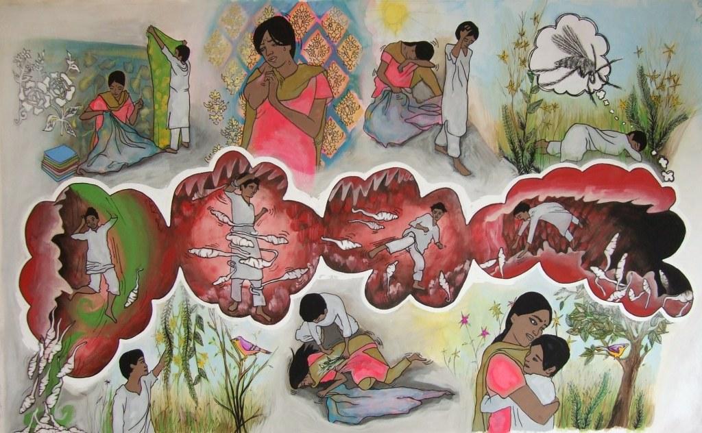 Artwork by Eimear Kavanagh; Raju and the Sand fly